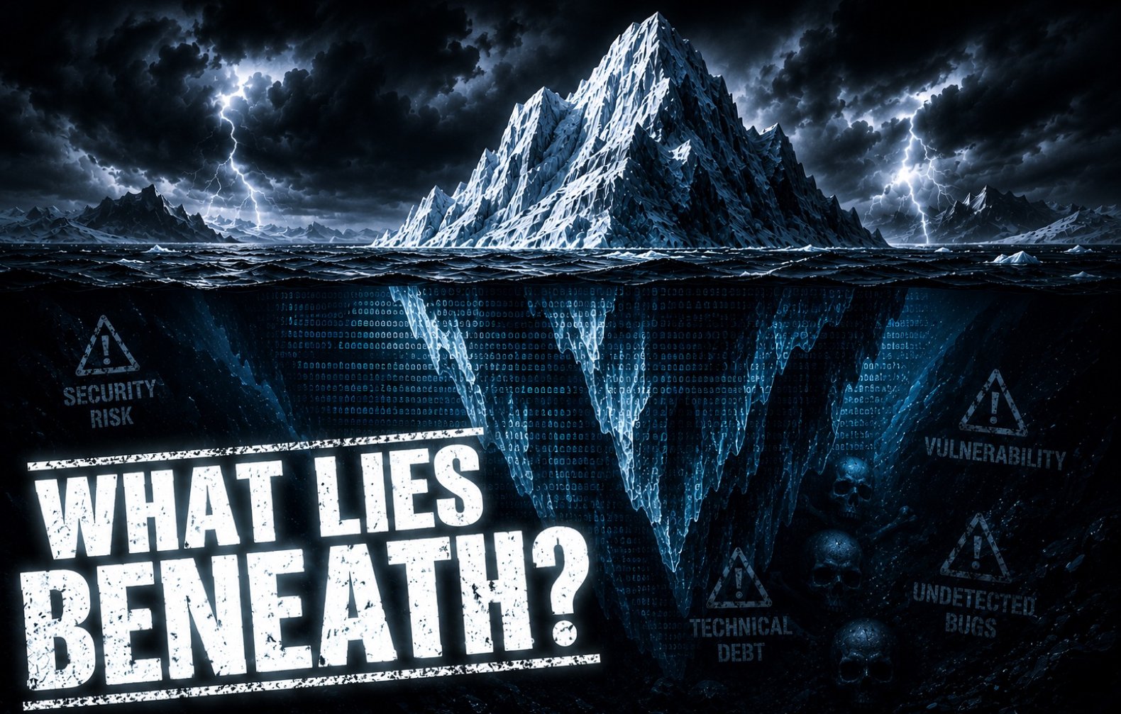 An iceberg - most of the risk is below the waterline. What lies beneath?