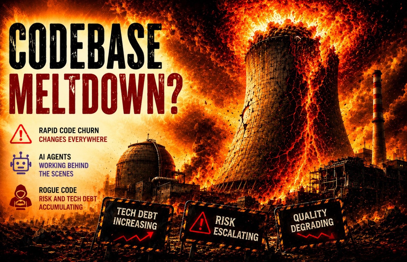 A nuclear reactor in meltdown — out of control codebase?