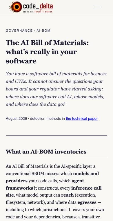AI Bill of Materials