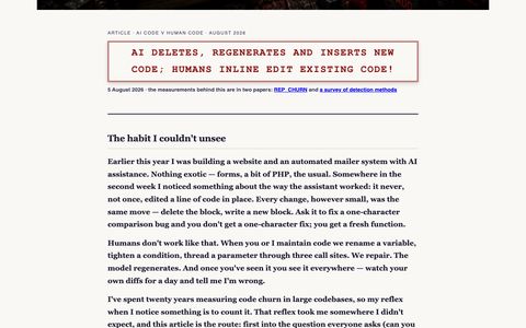 AI code vs human code