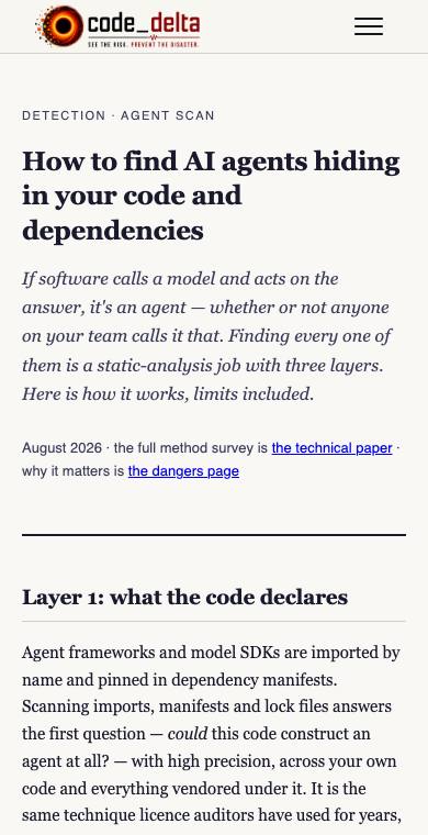 Finding AI agents in code