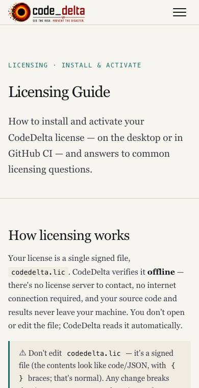 Licensing guide