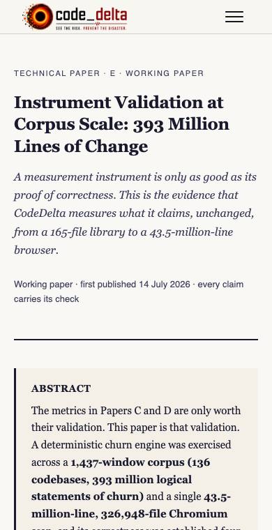 Instrument validation