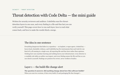 Threat detection guide